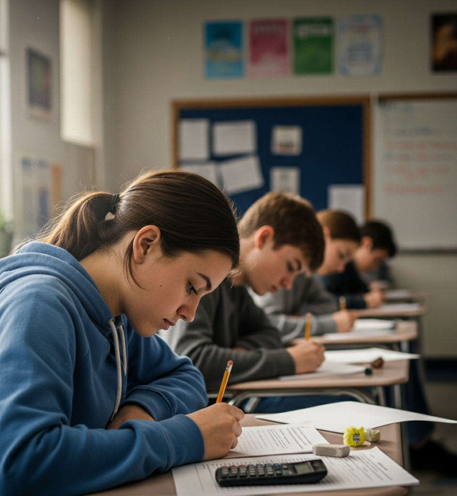 A student preparing for a standardized exam with one-on-one coaching